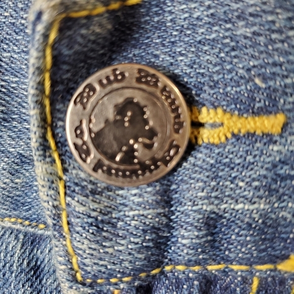 Vintage 90s Wide Leg Jeans 38W x  32L Hip Hop Y2K Streetwear - Picture 3 of 16